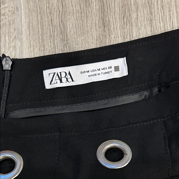 Zara Black Skort with Silver Grommets - Picture 3 of 4